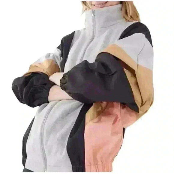Urban Outfitters Out From Under Brooklyn Colorblock Zip Jacket Dolman Sleeve S - Picture 2 of 12
